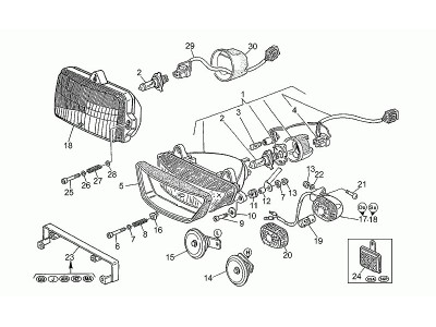Φανός εμπρός-Κόρνα